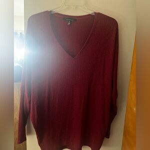 WHBM Ribbed V Neck Tunic XL